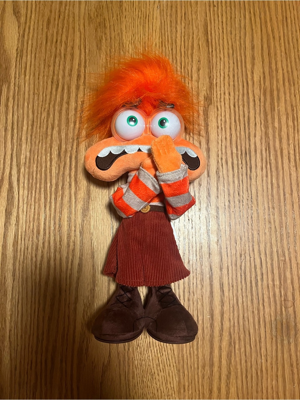 Just Play Inside Out 2 Anxiety Talking/Shaking Plush 13in Orange Hair